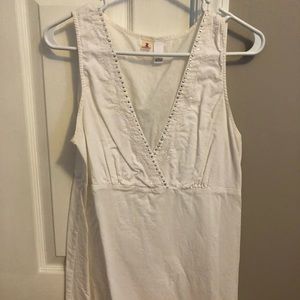 White beaded tank top